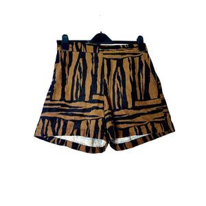 Banana Republic Womens Animal Print Shorts Sz S NWT Linen Vacay Resort Abstract